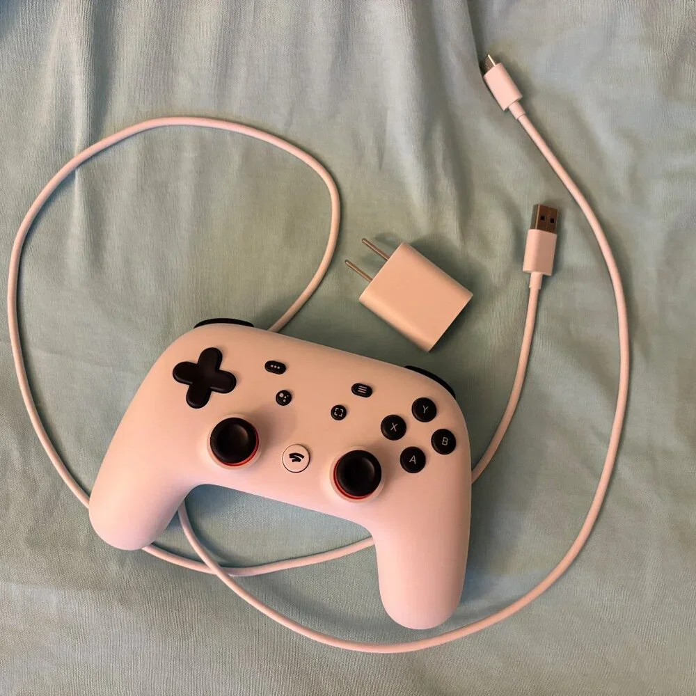 Google Stadia H2B Controller + USB-C Charging Cable + Charger All New, Bluetooth